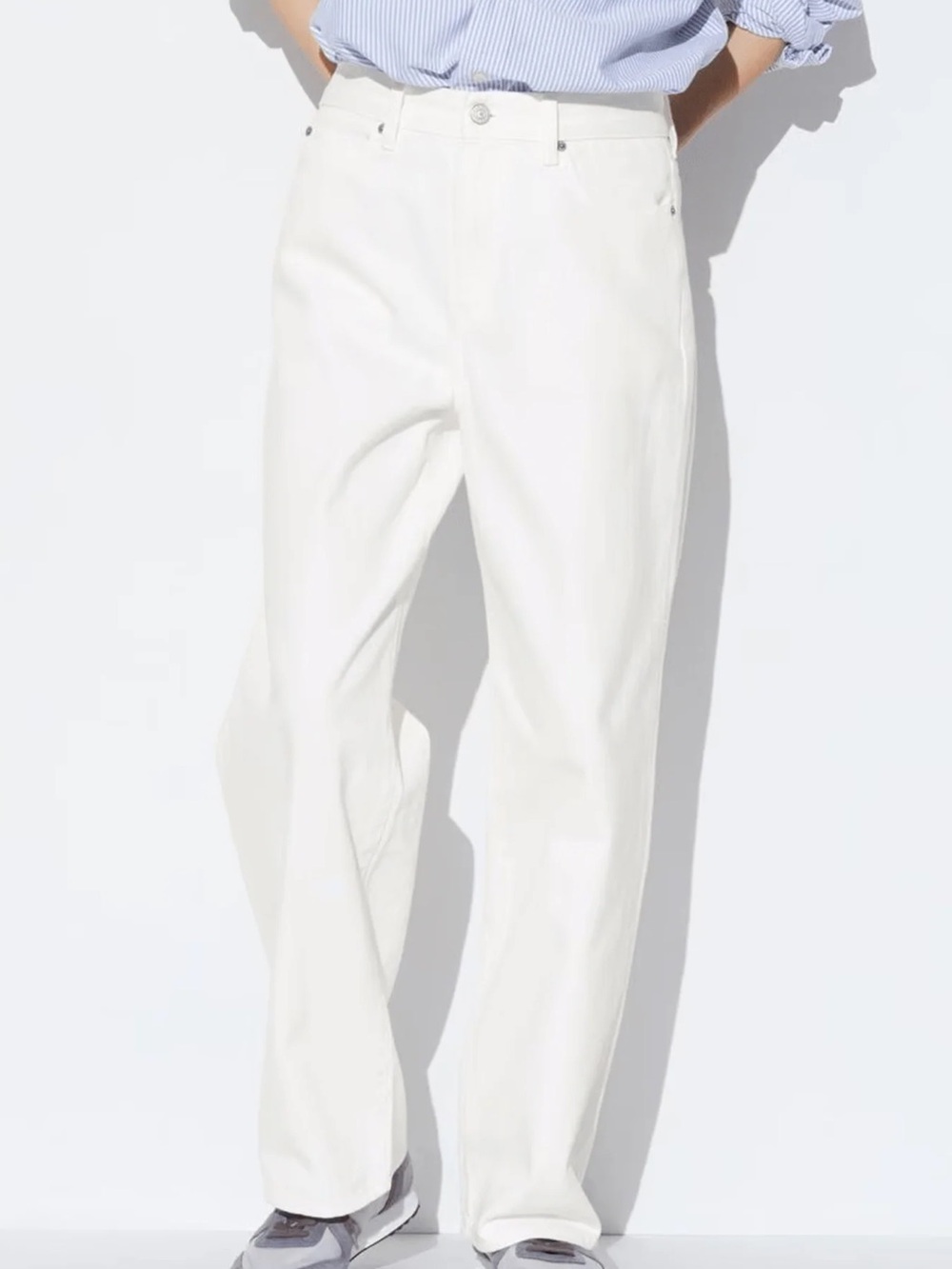 Uniqlo Wide Straight Leg Jean White